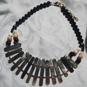 Elegant Natural Tone Mother Of Pearl Necklace